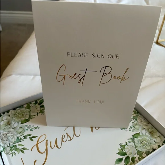 Glass wedding card box with Guest Book - Picture 6 of 9